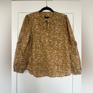J Crew ruffle sleeve blouse